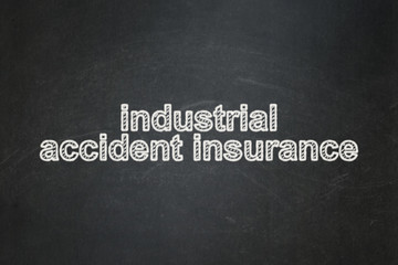 Obraz premium Insurance concept: Industrial Accident Insurance on chalkboard background