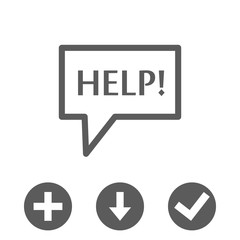 help icon stock vector illustration flat design