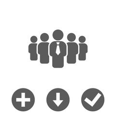 people with the leader icon stock vector illustration flat design