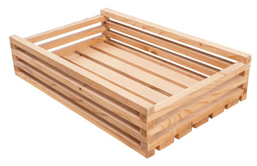 empty wooden isolated on white