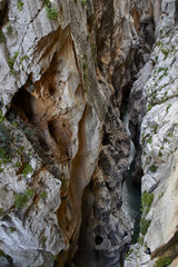 Fototapeta na wymiar A narrow gorge al Caminito del Rey