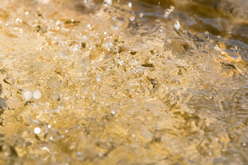 Blurred motion of water splash