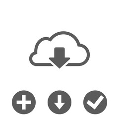 Fototapeta premium cloud download icon stock vector illustration flat design