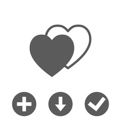 heart icon stock vector illustration flat design