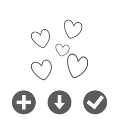 heart icon stock vector illustration flat design
