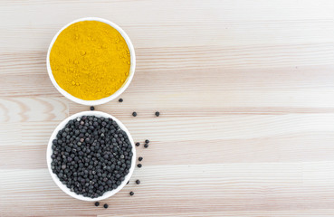 spices / Turmeric and black pepper