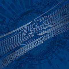 High tech circuit board vector background. Vector