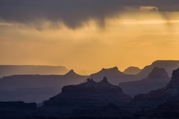Sunset at Grand Canyon seen from Desert view point