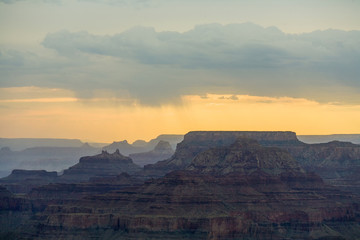 Sunset at Grand Canyon seen from Desert view point