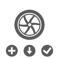 Obraz premium wheel icon stock vector illustration flat design