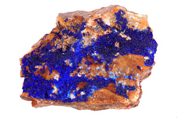 azurite mineral isolated