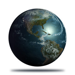 Earth: Realistic Earth View of The Americas