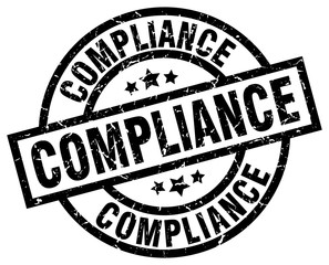 compliance round grunge black stamp