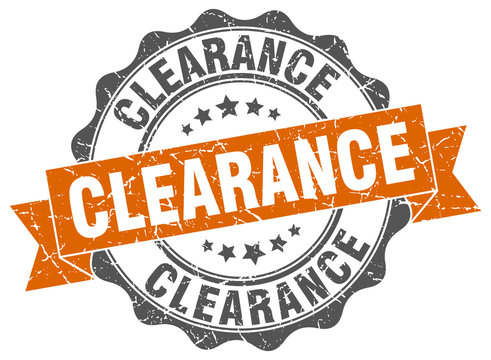 clearance stamp. sign. seal