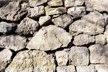 Stacked stone wall background