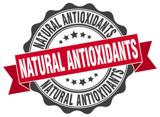 Fototapeta premium natural antioxidants stamp. sign. seal