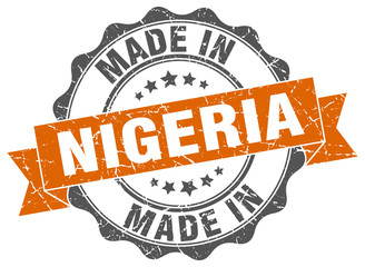 Obraz premium made in Nigeria round seal