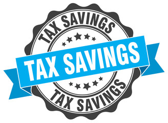 tax savings stamp. sign. seal