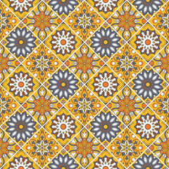 Seamless hand drawn mandala pattern.