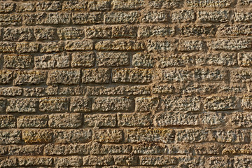 Brick wall beige side