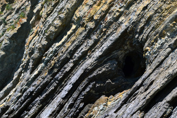 Sheer cliff of flysch
