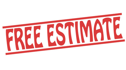 FREE ESTIMATE  red stamp text