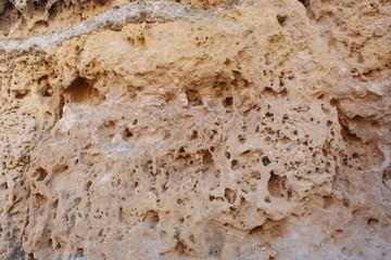 wall of limestone