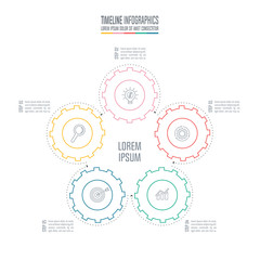 infographic design business concept with 5 options.