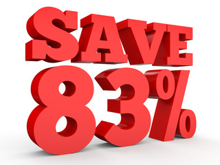 Eighty three percent off. Discount 83 %.