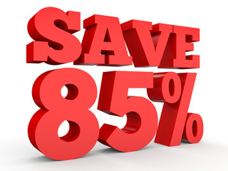 Eighty five percent off. Discount 85 %.