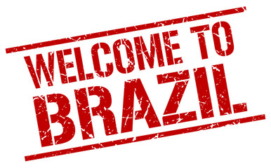 welcome to Brazil stamp