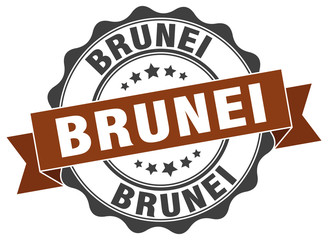 Brunei round ribbon seal