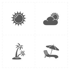 Obraz premium four flat travel company icons 
