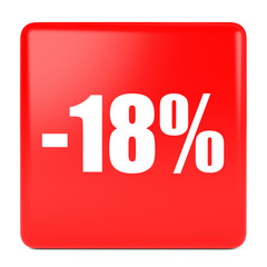 Eighteen percent off. Discount 18 %.