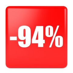 Ninety four percent off. Discount 94 %.