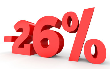 Minus twenty six percent. Discount 26 %.