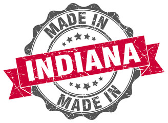 Obraz premium made in Indiana round seal