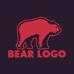 Bear vector logo element