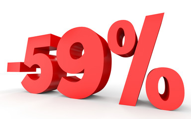 Minus fifty nine percent. Discount 59 %.