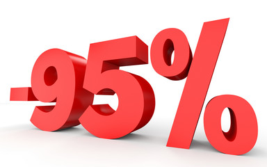 Minus ninety five percent. Discount 95 %.