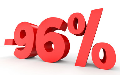 Minus ninety six percent. Discount 96 %.