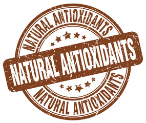 natural antioxidants brown grunge round vintage rubber stamp