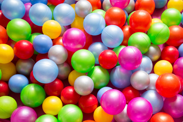 Multicolored plastic balls