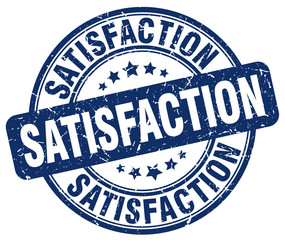 satisfaction blue grunge stamp