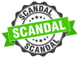 scandal stamp. sign. seal