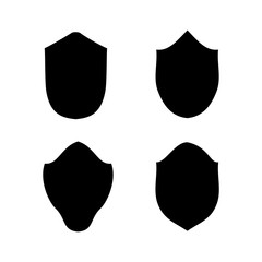 Shield shape icon set.