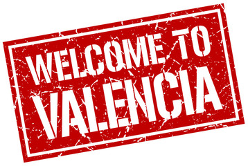 welcome to Valencia stamp