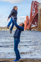 Forth Bridge near Edinburgh, Scotland