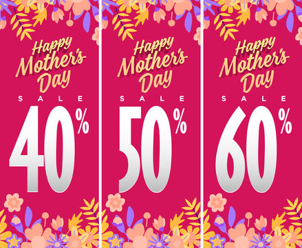 Mothers day offers banners, specials discounts and offers