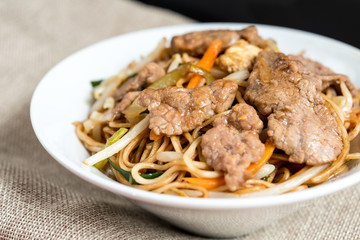fried noodle asian food on the table